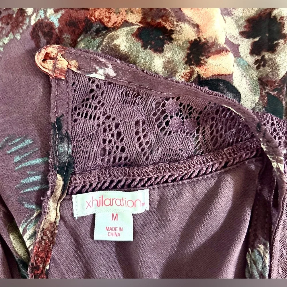 Xhilaration Purple Floral Lace Dress NWOT - Picture 11 of 11